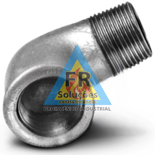 Cotovelo 90 graus galvanizado 3 polegadas
