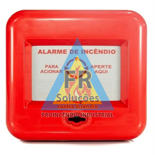 Acionador de alarme endereçável manual.