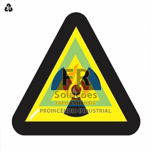 Placa De Sinalização Cuidado, Risco De Radiação - A6