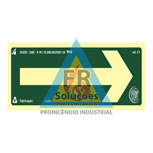Sinalização Rota de Fuga - Rodapé C1