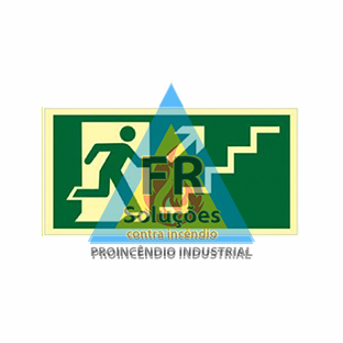 Sinalização Rota De Fuga Escada Sobe Direita - S11