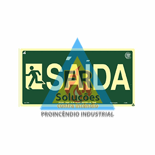 Sinalização Rota De Fuga Saida Para Esquerda Boneco - S14 E