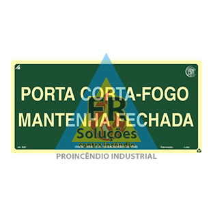 Rota De Fuga Porta Corta Fogo Mantenha Fechada - S20